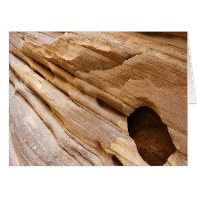 Zion Canyon Wall I Abstract Nature Photography Card (Front Horizontal)