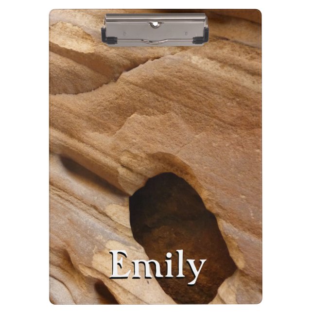 Zion Canyon Wall I Abstract Nature Photography Clipboard (Front)