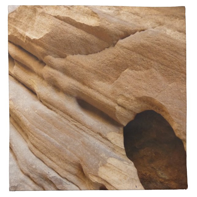 Zion Canyon Wall I Abstract Nature Photography Cloth Napkin (Front)