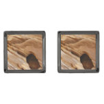 Zion Canyon Wall I Abstract Nature Photography Cufflinks