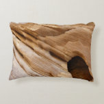Zion Canyon Wall I Abstract Nature Photography Decorative Pillow