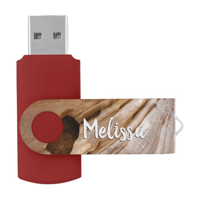 Zion Canyon Wall I Abstract Nature Photography Flash Drive (Opened)