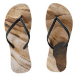 Zion Canyon Wall I Abstract Nature Photography Flip Flops