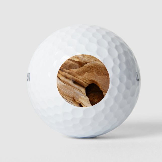 Zion Canyon Wall I Abstract Nature Photography Golf Balls (Front)