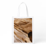 Zion Canyon Wall I Abstract Nature Photography Grocery Bag