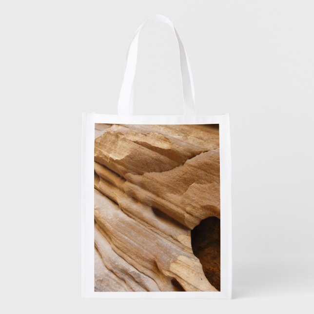 Zion Canyon Wall I Abstract Nature Photography Grocery Bag (Front)
