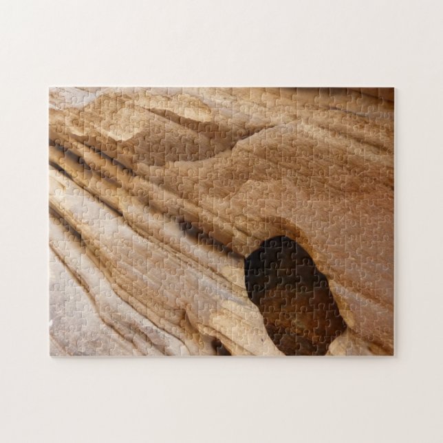 Zion Canyon Wall I Abstract Nature Photography Jigsaw Puzzle (Horizontal)