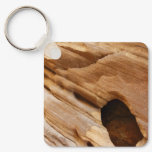 Zion Canyon Wall I Abstract Nature Photography Keychain