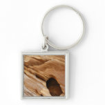 Zion Canyon Wall I Abstract Nature Photography Keychain