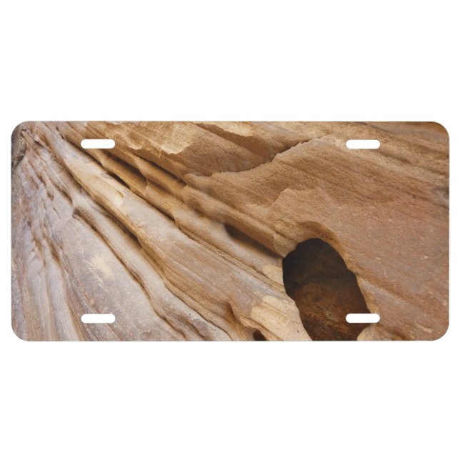 Zion Canyon Wall I Abstract Nature Photography License Plate (Front)