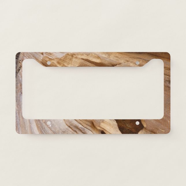 Zion Canyon Wall I Abstract Nature Photography License Plate Frame (Front)