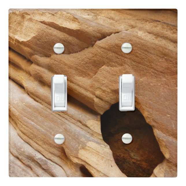 Zion Canyon Wall I Abstract Nature Photography Light Switch Cover (In Situ)