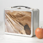 Zion Canyon Wall I Abstract Nature Photography Metal Lunch Box
