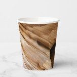 Zion Canyon Wall I Abstract Nature Photography Paper Cups