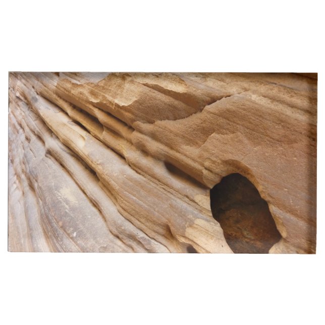 Zion Canyon Wall I Abstract Nature Photography Place Card Holder (Front)