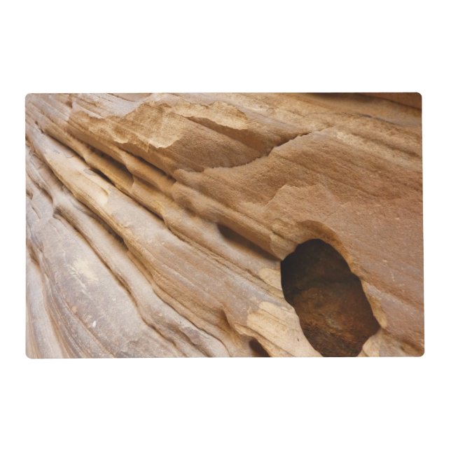 Zion Canyon Wall I Abstract Nature Photography Placemat (Front)