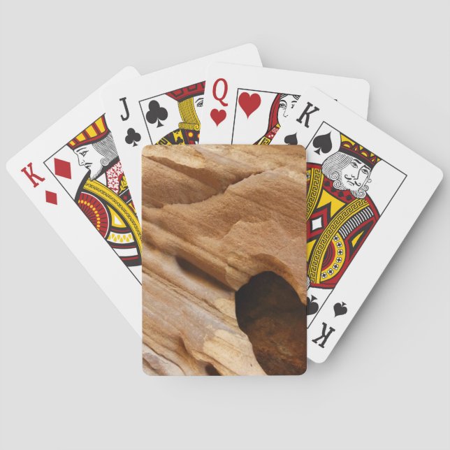 Zion Canyon Wall I Abstract Nature Photography Poker Cards (Back)