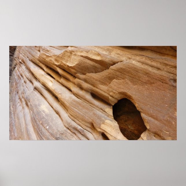 Zion Canyon Wall I Abstract Nature Photography Poster (Front)