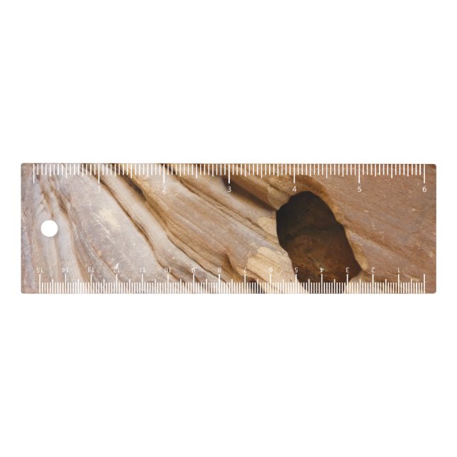Zion Canyon Wall I Abstract Nature Photography Ruler (Front)