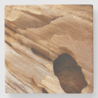 Zion Canyon Wall I Abstract Nature Photography Stone Coaster