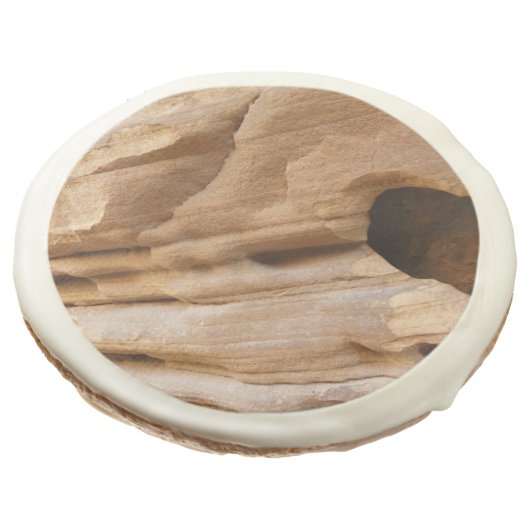 Zion Canyon Wall I Abstract Nature Photography Sugar Cookie (Angled)