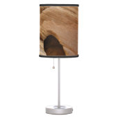 Zion Canyon Wall I Abstract Nature Photography Table Lamp (Right)