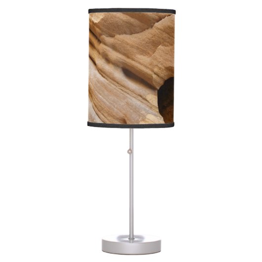 Zion Canyon Wall I Abstract Nature Photography Table Lamp (Front)