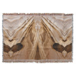 Zion Canyon Wall I Abstract Nature Photography Throw Blanket