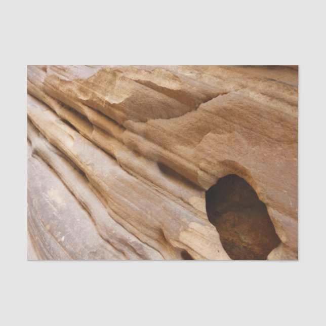 Zion Canyon Wall I Abstract Nature Photography Tissue Paper (Front)