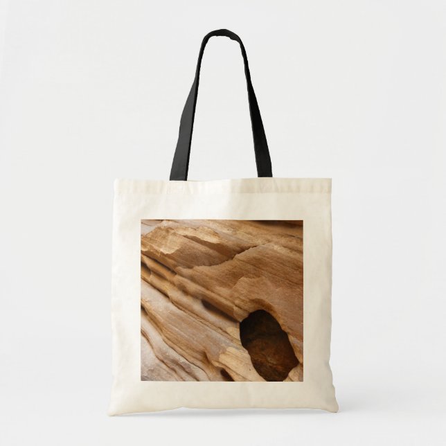 Zion Canyon Wall I Abstract Nature Photography Tote Bag (Front)