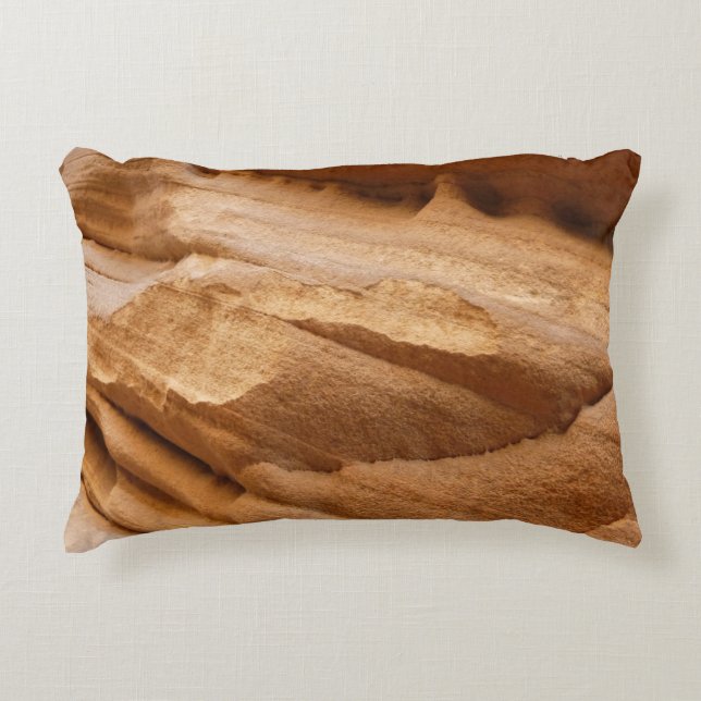 Zion Canyon Wall II Red Rock Abstract Photography Accent Pillow (Front)