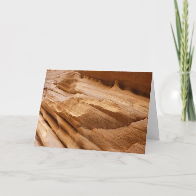 Zion Canyon Wall II Red Rock Abstract Photography Card (Front)