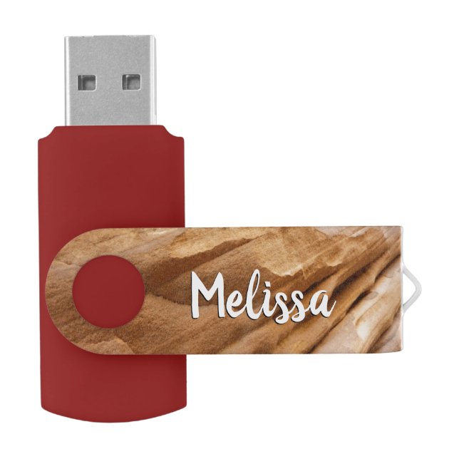 Zion Canyon Wall II Red Rock Abstract Photography Flash Drive (Opened)