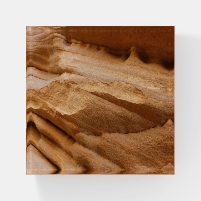 Zion Canyon Wall II Red Rock Abstract Photography Paperweight (Front)