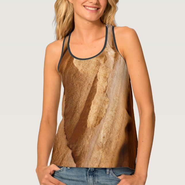 Zion Canyon Wall II Red Rock Abstract Photography Tank Top (Front)