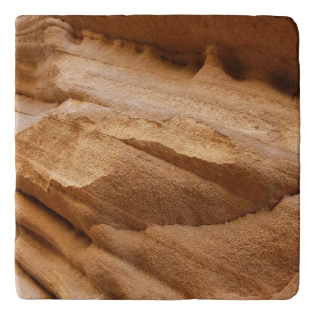 Zion Canyon Wall II Red Rock Abstract Photography Trivet (Front)