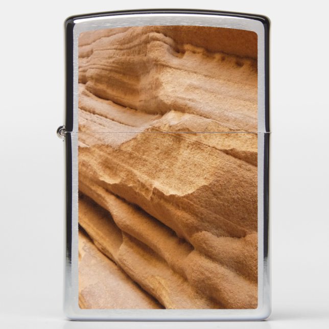Zion Canyon Wall II Red Rock Abstract Photography Zippo Lighter (Front)