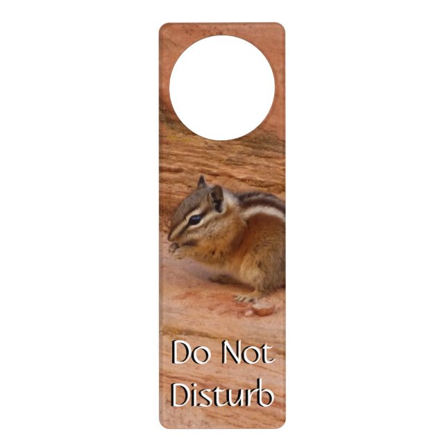 Zion Chipmunk on Red Rocks Door Hanger (Front)
