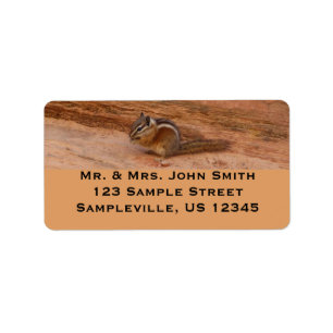 Zion Chipmunk on Red Rocks Label