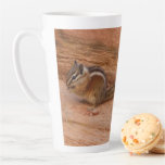 Zion Chipmunk on Red Rocks Latte Mug