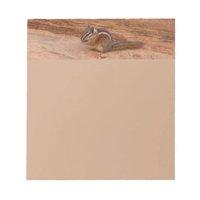 Zion Chipmunk on Red Rocks Notepad (Front)