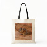 Zion Chipmunk on Red Rocks Tote Bag