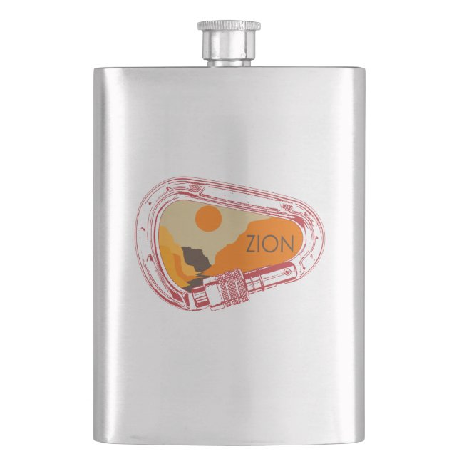 Zion Climbing Carabiner Flask (Front)