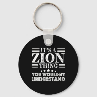 Zion First Name Personal Birthday Fathers Day Men Keychain