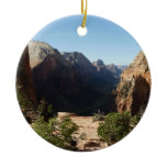 Zion from Angels Landing Trail Zion National Park Ceramic Ornament