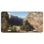 Zion from Angels Landing Trail Zion National Park License Plate
