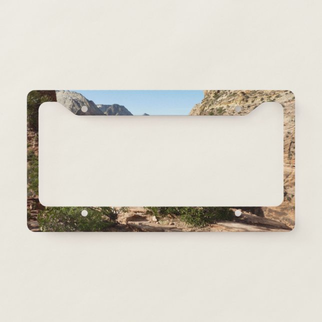 Zion from Angels Landing Trail Zion National Park License Plate Frame (Front)