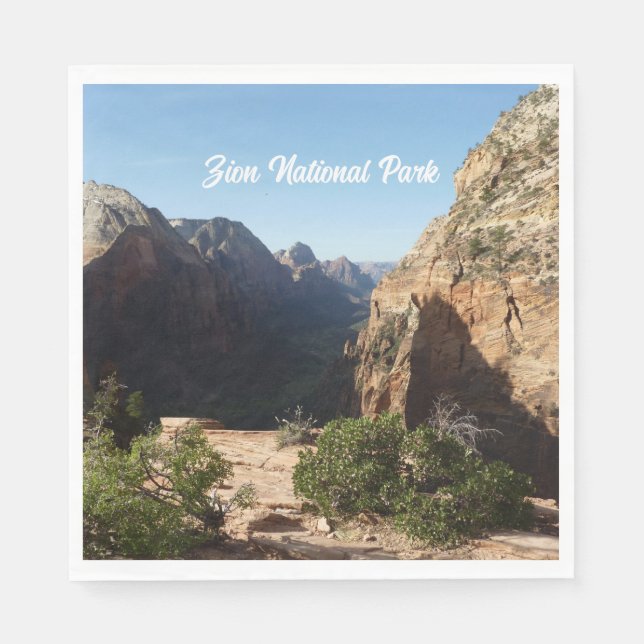 Zion from Angels Landing Trail Zion National Park Napkins (Front)