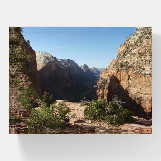 Zion from Angels Landing Trail Zion National Park Paperweight (Front)