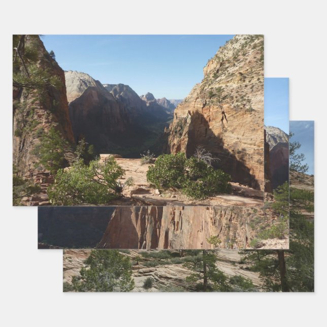 Zion from Angels Landing Trail Zion National Park Wrapping Paper Sheets (Set)